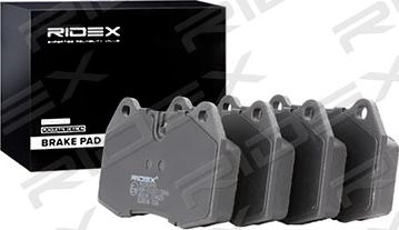 RIDEX 402B0490 - Тормозные колодки, дисковые, комплект autospares.lv