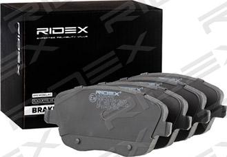 RIDEX 402B0492 - Тормозные колодки, дисковые, комплект autospares.lv