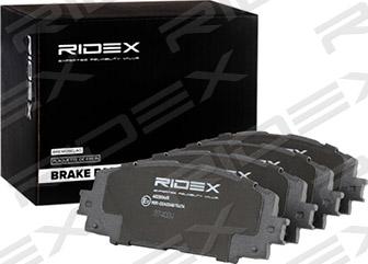 RIDEX 402B0465 - Тормозные колодки, дисковые, комплект autospares.lv