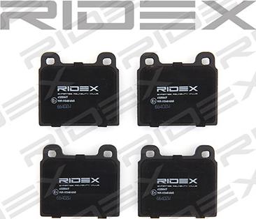 RIDEX 402B0417 - Тормозные колодки, дисковые, комплект autospares.lv