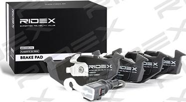 RIDEX 402B0435 - Тормозные колодки, дисковые, комплект autospares.lv