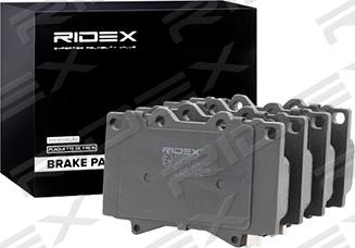 RIDEX 402B0594 - Тормозные колодки, дисковые, комплект autospares.lv