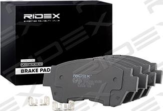 RIDEX 402B0545 - Тормозные колодки, дисковые, комплект autospares.lv