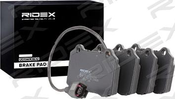 RIDEX 402B0568 - Тормозные колодки, дисковые, комплект autospares.lv
