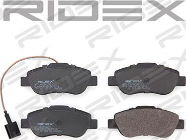 RIDEX 402B0500 - Тормозные колодки, дисковые, комплект autospares.lv