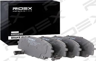 RIDEX 402B0513 - Тормозные колодки, дисковые, комплект autospares.lv