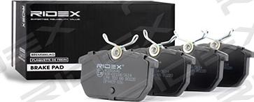 RIDEX 402B0646 - Тормозные колодки, дисковые, комплект autospares.lv