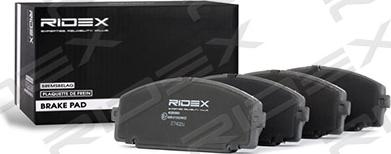 RIDEX 402B0653 - Тормозные колодки, дисковые, комплект autospares.lv