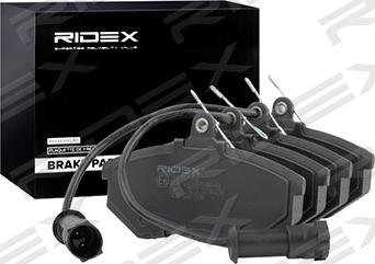 RIDEX 402B0663 - Тормозные колодки, дисковые, комплект autospares.lv