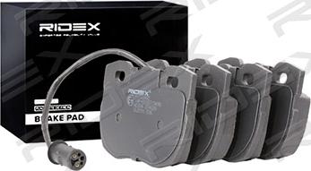 RIDEX 402B0602 - Тормозные колодки, дисковые, комплект autospares.lv