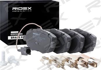 RIDEX 402B0687 - Тормозные колодки, дисковые, комплект autospares.lv