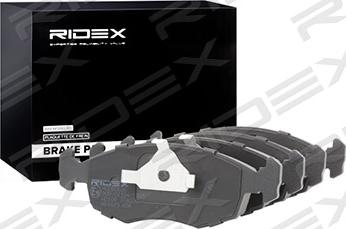 RIDEX 402B0626 - Тормозные колодки, дисковые, комплект autospares.lv