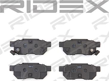RIDEX 402B0094 - Тормозные колодки, дисковые, комплект autospares.lv