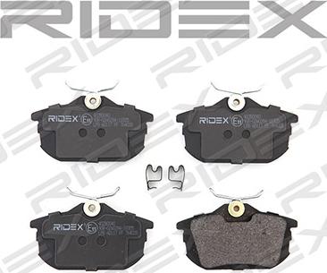 RIDEX 402B0040 - Тормозные колодки, дисковые, комплект autospares.lv