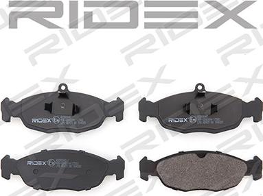 RIDEX 402B0047 - Тормозные колодки, дисковые, комплект autospares.lv