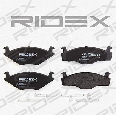 RIDEX 402B0089 - Тормозные колодки, дисковые, комплект autospares.lv