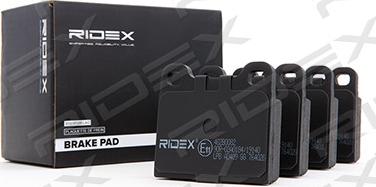 RIDEX 402B0082 - Тормозные колодки, дисковые, комплект autospares.lv