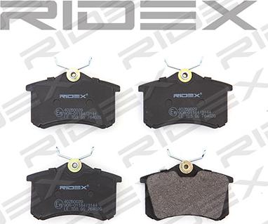 RIDEX 402B0029 - Тормозные колодки, дисковые, комплект autospares.lv