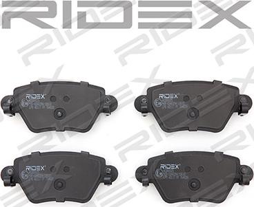 RIDEX 402B0025 - Тормозные колодки, дисковые, комплект autospares.lv