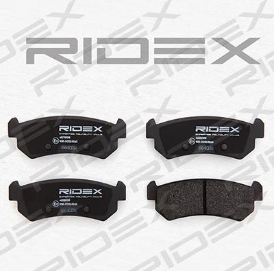 RIDEX 402B0198 - Тормозные колодки, дисковые, комплект autospares.lv