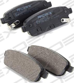 RIDEX 402B0193 - Тормозные колодки, дисковые, комплект autospares.lv