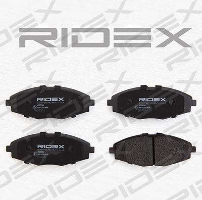 RIDEX 402B0143 - Тормозные колодки, дисковые, комплект autospares.lv