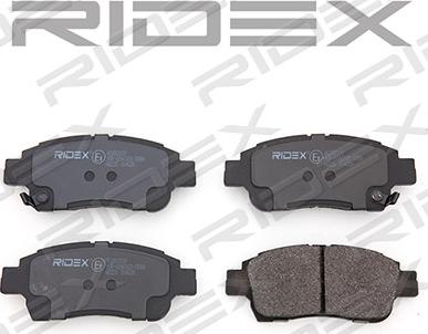 RIDEX 402B0109 - Тормозные колодки, дисковые, комплект autospares.lv