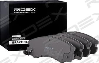 RIDEX 402B0187 - Тормозные колодки, дисковые, комплект autospares.lv