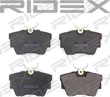 RIDEX 402B0124 - Тормозные колодки, дисковые, комплект autospares.lv