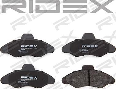 RIDEX 402B0179 - Тормозные колодки, дисковые, комплект autospares.lv
