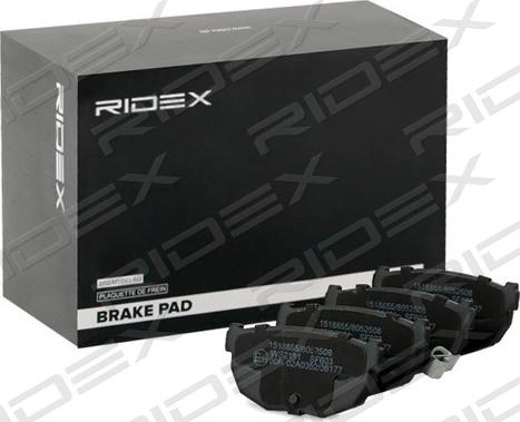 RIDEX 402B0899 - Тормозные колодки, дисковые, комплект autospares.lv