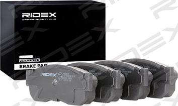 RIDEX 402B0890 - Тормозные колодки, дисковые, комплект autospares.lv
