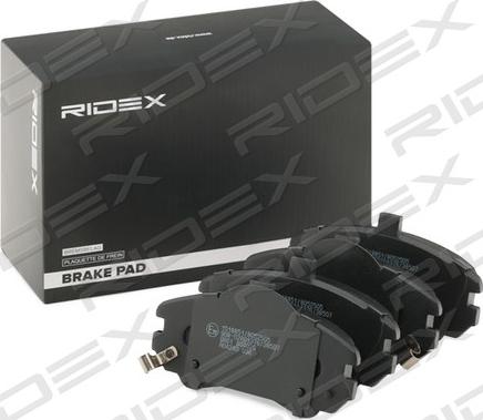 RIDEX 402B0851 - Тормозные колодки, дисковые, комплект autospares.lv