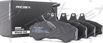 RIDEX 402B0351 - Тормозные колодки, дисковые, комплект autospares.lv