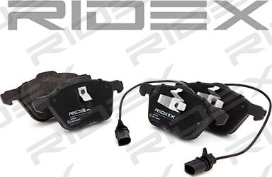 RIDEX 402B0308 - Тормозные колодки, дисковые, комплект autospares.lv