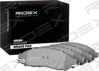 RIDEX 402B0303 - Тормозные колодки, дисковые, комплект autospares.lv