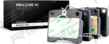 RIDEX 402B0299 - Тормозные колодки, дисковые, комплект autospares.lv