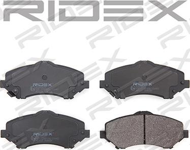 RIDEX 402B0257 - Тормозные колодки, дисковые, комплект autospares.lv
