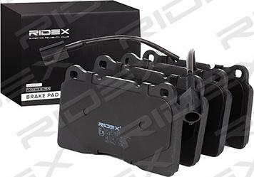 RIDEX 402B0216 - Тормозные колодки, дисковые, комплект autospares.lv