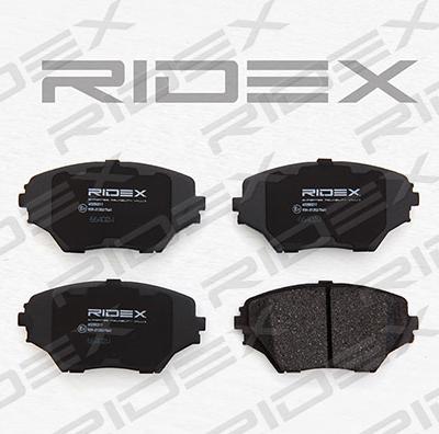 RIDEX 402B0211 - Тормозные колодки, дисковые, комплект autospares.lv