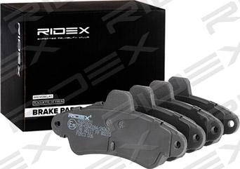 RIDEX 402B0232 - Тормозные колодки, дисковые, комплект autospares.lv