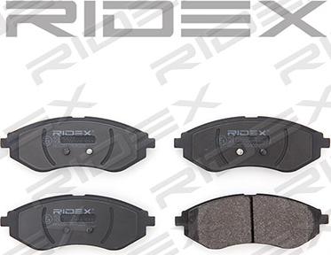 RIDEX 402B0229 - Тормозные колодки, дисковые, комплект autospares.lv