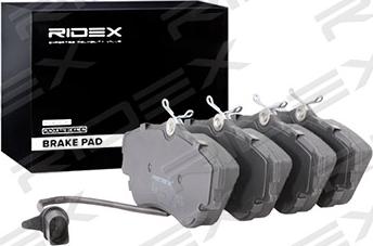 RIDEX 402B0796 - Тормозные колодки, дисковые, комплект autospares.lv