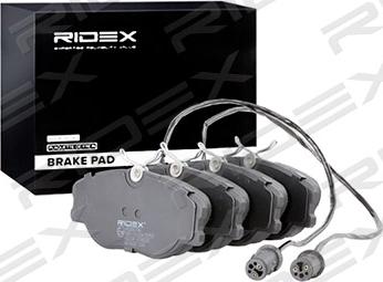 RIDEX 402B0746 - Тормозные колодки, дисковые, комплект autospares.lv