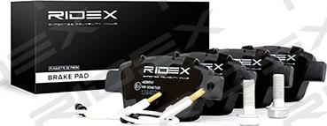 RIDEX 402B0741 - Тормозные колодки, дисковые, комплект autospares.lv