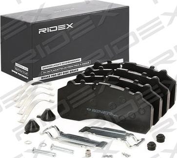 RIDEX 402B0756 - Тормозные колодки, дисковые, комплект autospares.lv