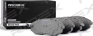 RIDEX 402B0715 - Тормозные колодки, дисковые, комплект autospares.lv