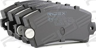 RIDEX 402B0733 - Тормозные колодки, дисковые, комплект autospares.lv