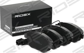 RIDEX 402B1056 - Тормозные колодки, дисковые, комплект autospares.lv