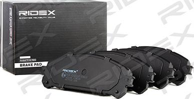 RIDEX 402B1013 - Тормозные колодки, дисковые, комплект autospares.lv